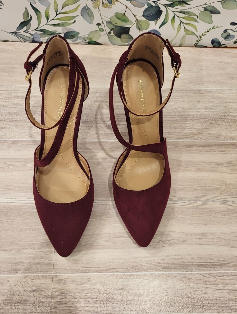 41 Hawthorn Cassie Strappy Burgundy Pump